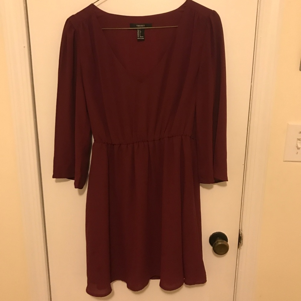 dark maroon dress